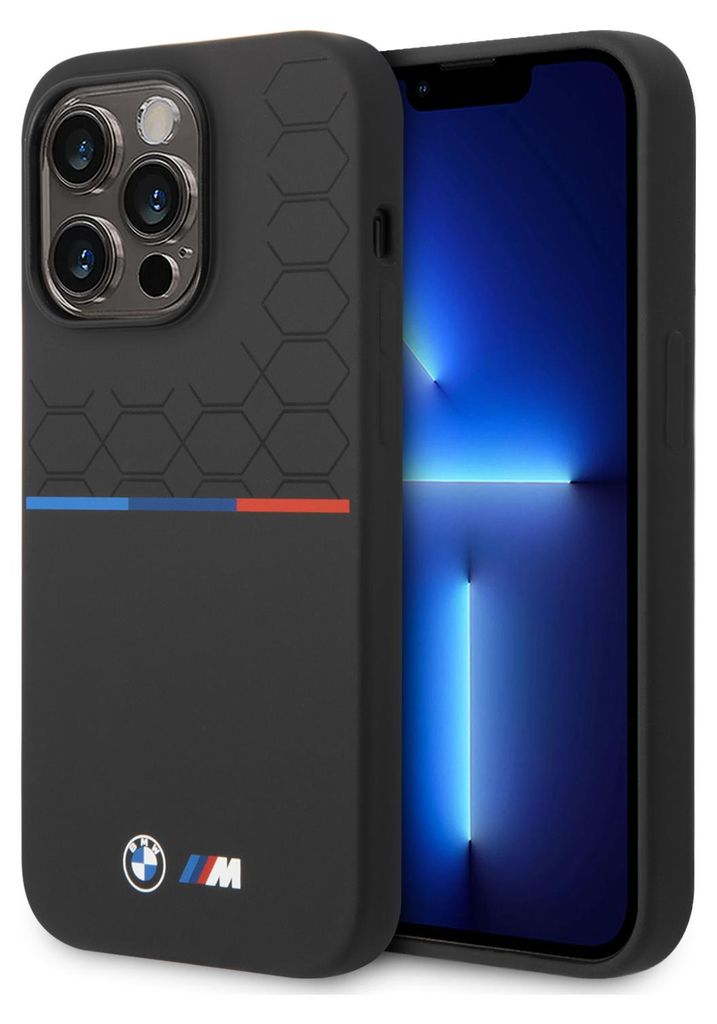 BMW BMHCP15X22SMPK iPhone 15 Pro Max 6.7" schwarz Silicone Pattern Schutzhülle