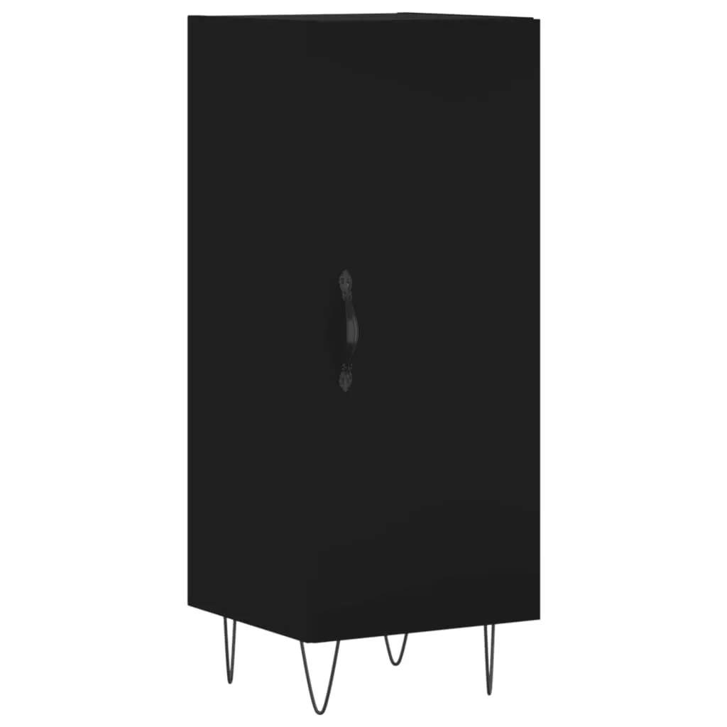 SYFAX Credenza Nero 34,5x34x90 cm in Legno Multistrato: Mobile Moderno