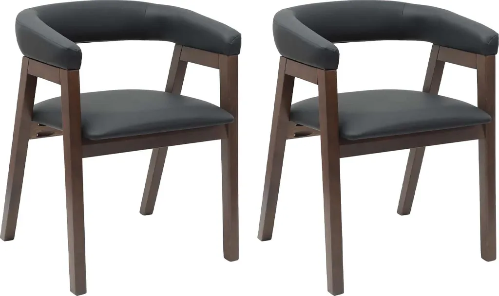 Chaise stable marron clair lot de 2 idéale pour petit espace repas