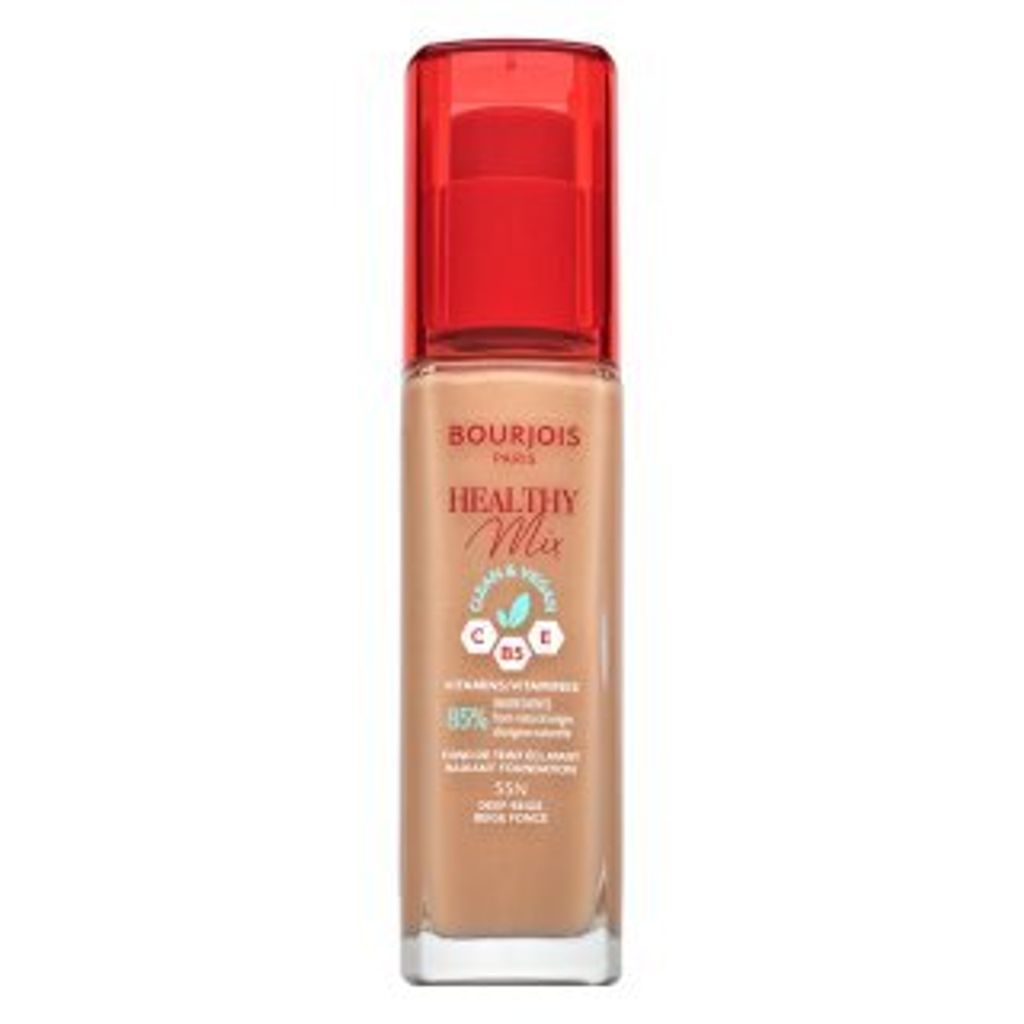 Bourjois Healthy Mix Clean & Vegan Radiant Foundation Flüssiges Make Up für Einigung des farbigen Hauttones 55N Deep Beige 30 ml