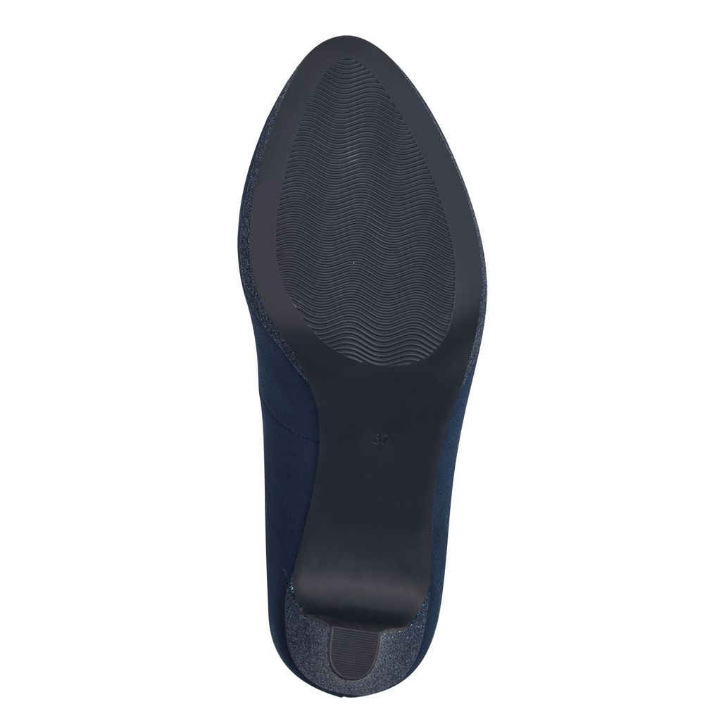 MARCO TOZZI Damen Pumps – Eleganter V-Ausschnitt, Weiche Feel-me-Sohle, Textil-Obermaterial (F-Weite)