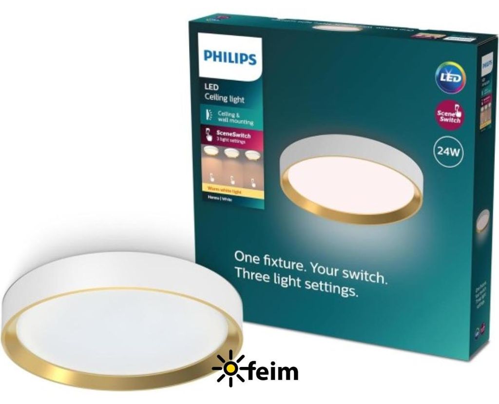 Philips Deckenleuchte, 24 W, LED, IP20, Weiß