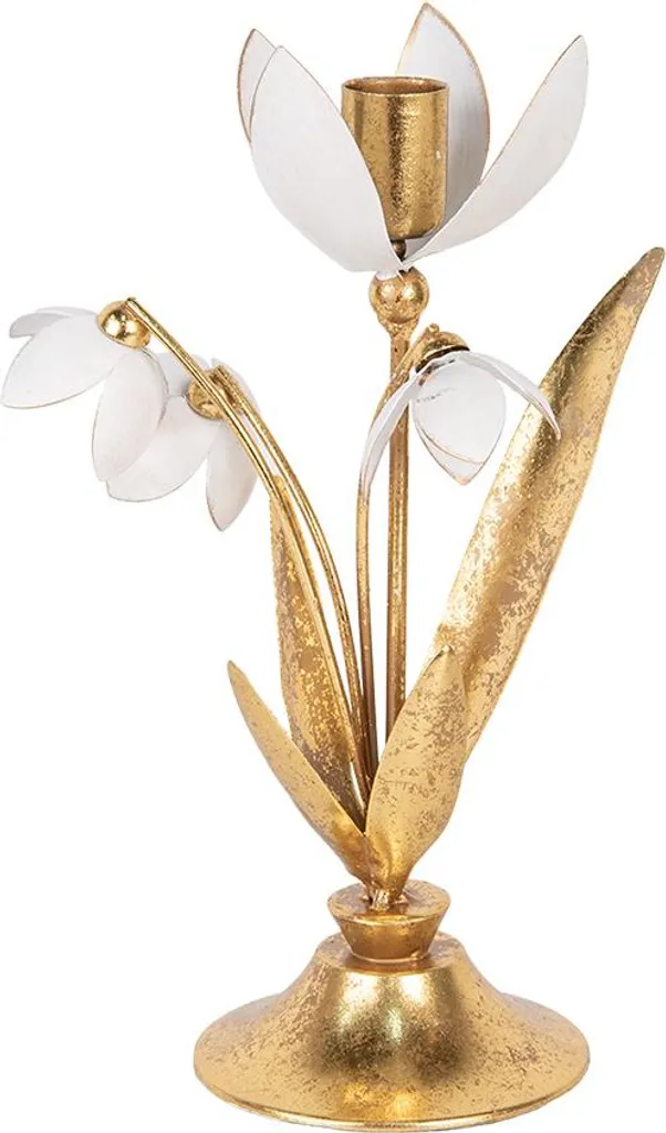 Chandelier Clayre & Eef 14x10x25 cm en Métal Doré - Lustre Chic