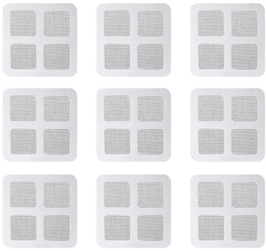 Attrape-cheveux Autocollant pour Bonde de Douche - Lot de 20 Filtres Mesh