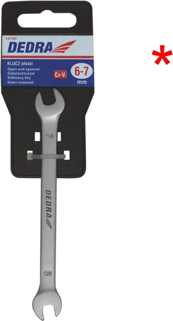 Klucz płaski CrV 12 x 13 mm przywieszka