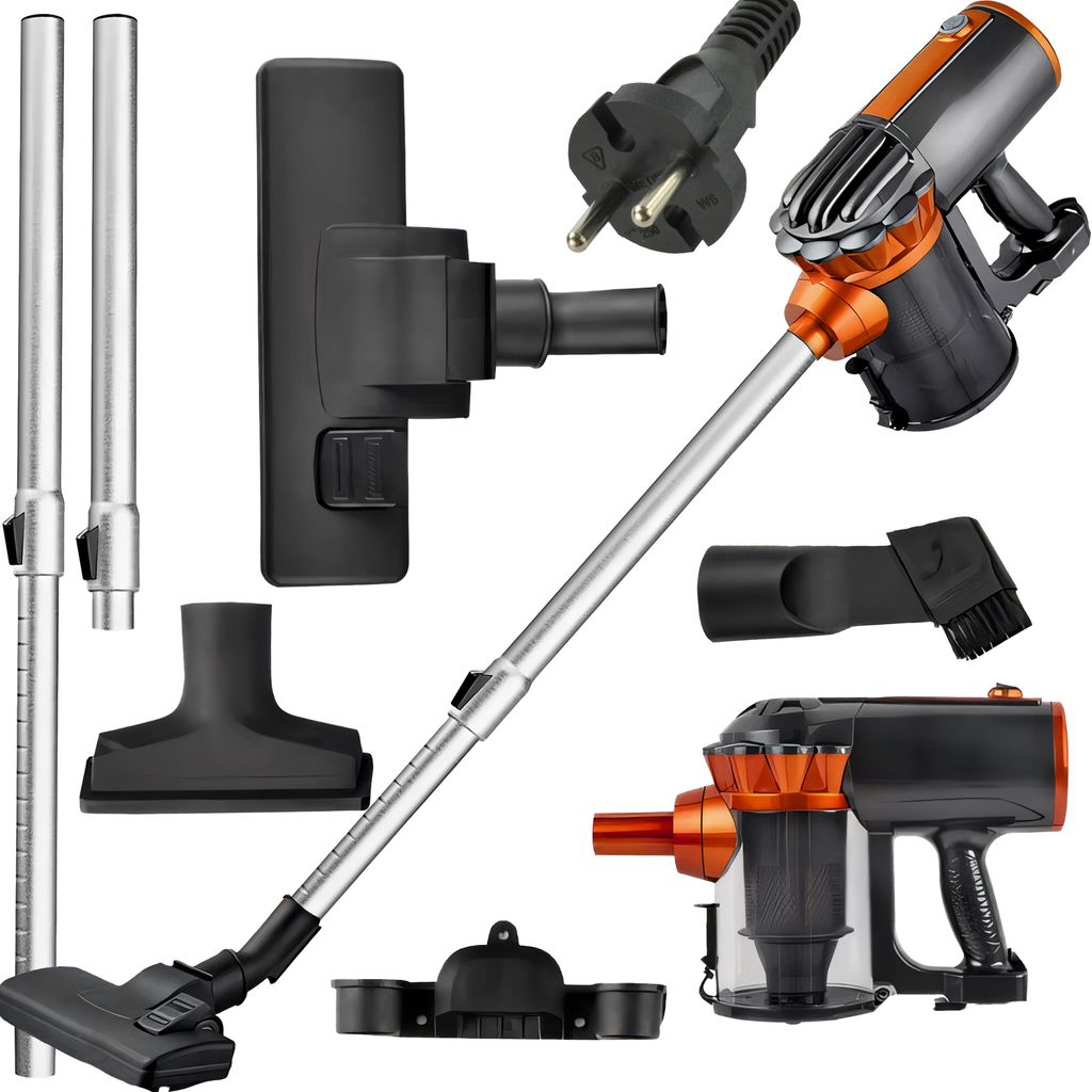 Staubsauger Beutellos, 600 Watt, Handstaubsauger, Standstaubsauger, Stielstaubsauger, 2-in-1 Staubsauger Hartböden, Teppich, HEPA Filter, 5m Retoo