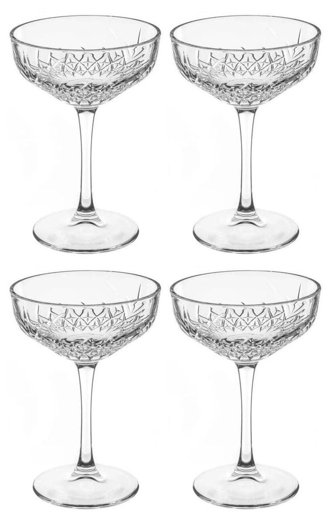 Champagnergläser, flach, 4er-Set, 250 ml Produktbild 