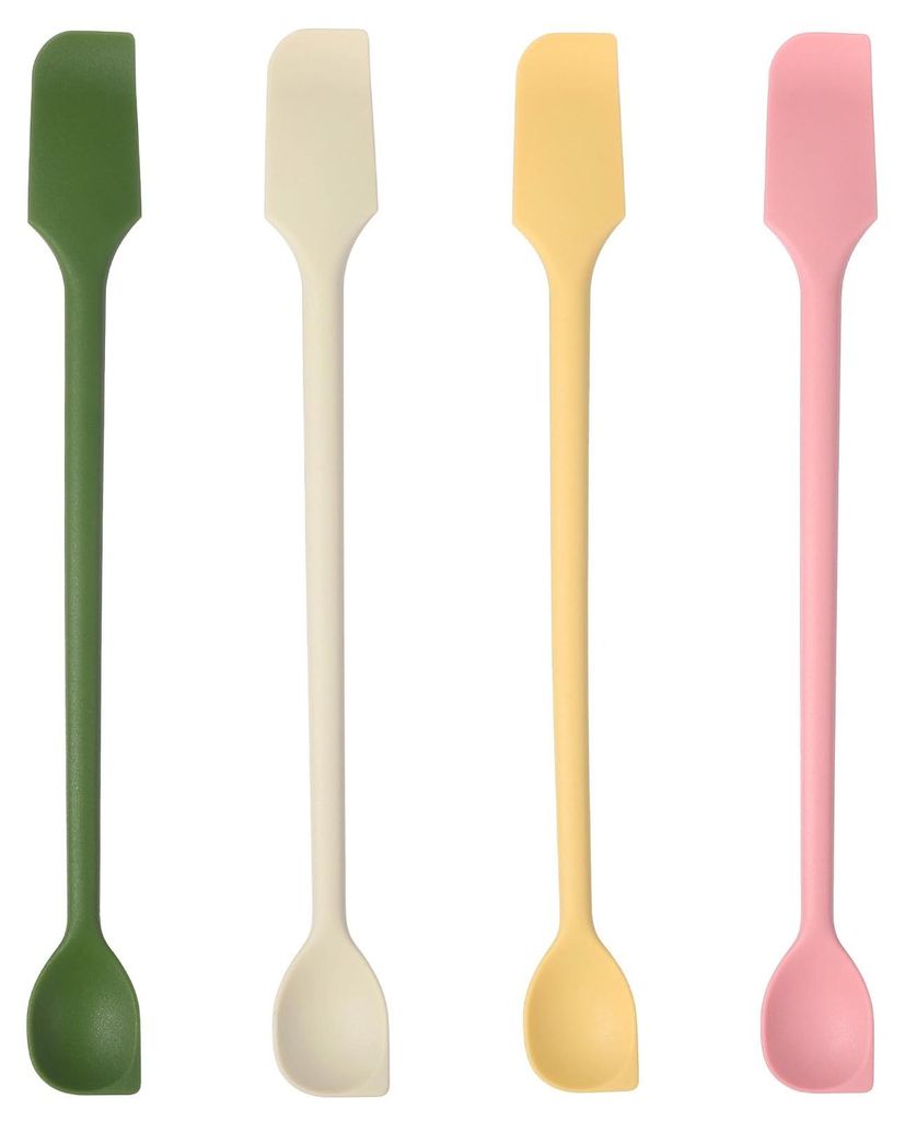 4-teiliges Mini-Silikonspatel-Set, doppelseitiger Teigschaber, multifunktionaler Teigschaber, Küchenschaber, Silikon, klein, schmal, wiederverwend...