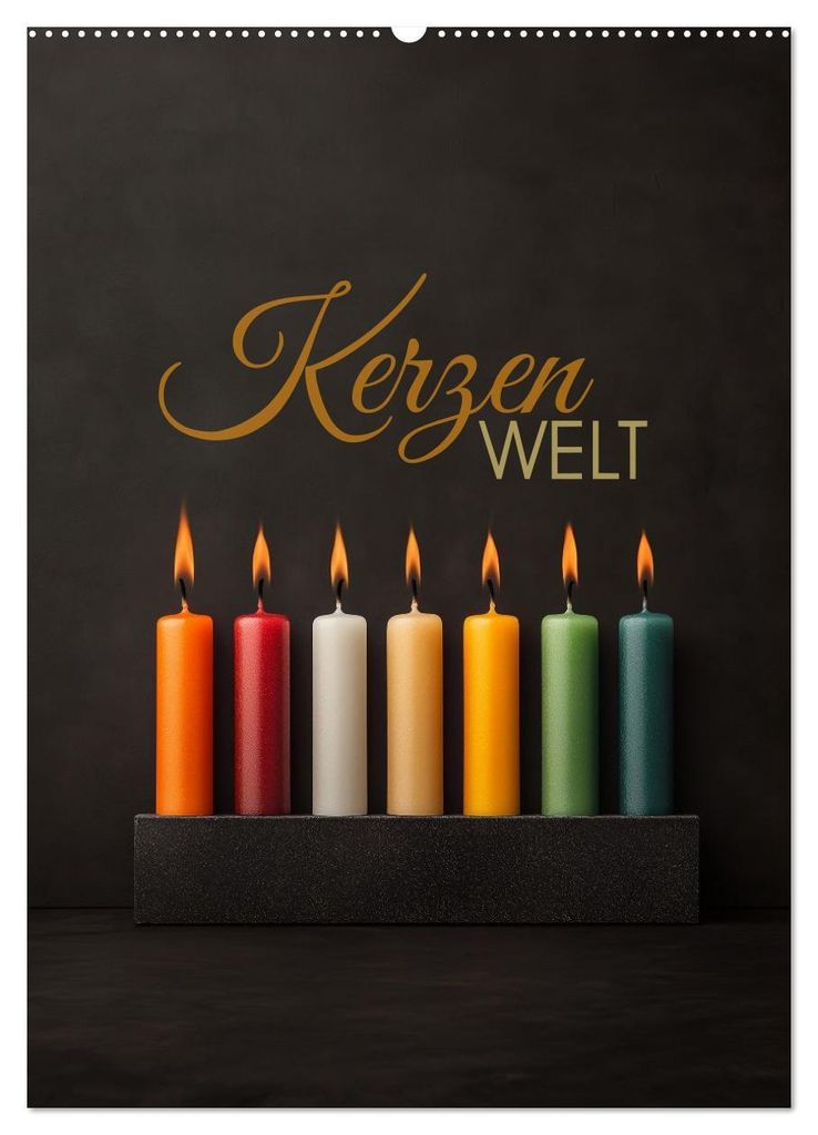 Kerzenwelt (Wandkalender 2027 DIN A2 hoch), CALVENDO Monatskalender