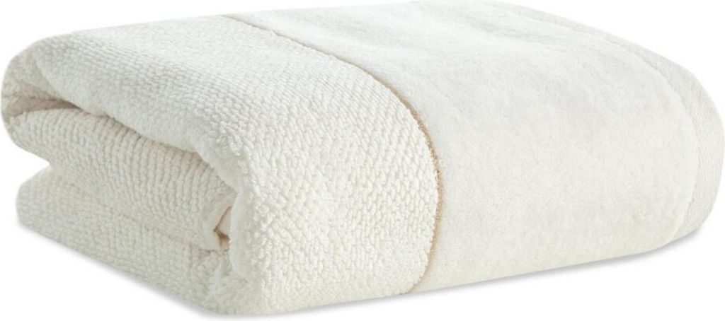 EUROFIRANY | Badetuch - Saunatuch - aus Baumwolle - creme 70x140 cm - Duschtuch - Handtuch - weich - Frotte