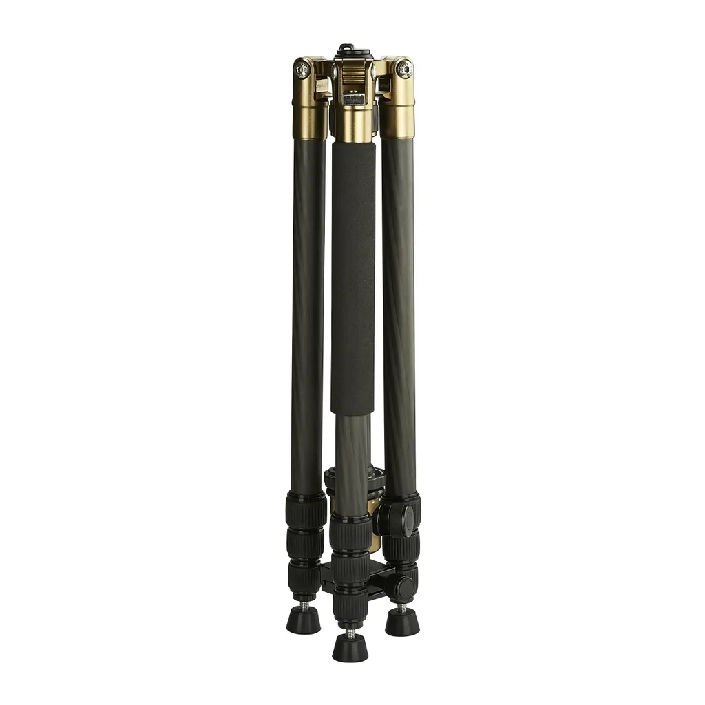 Treppiede Mantona Titanium Carbon con testa a sfera e borsa per treppiede, treppiede per fotocamera fino a 170 cm, treppiede fotografico con rotazione di 180° per riprese macro, treppiede con sistema di sgancio rapido compatibile Arca Swiss - 5