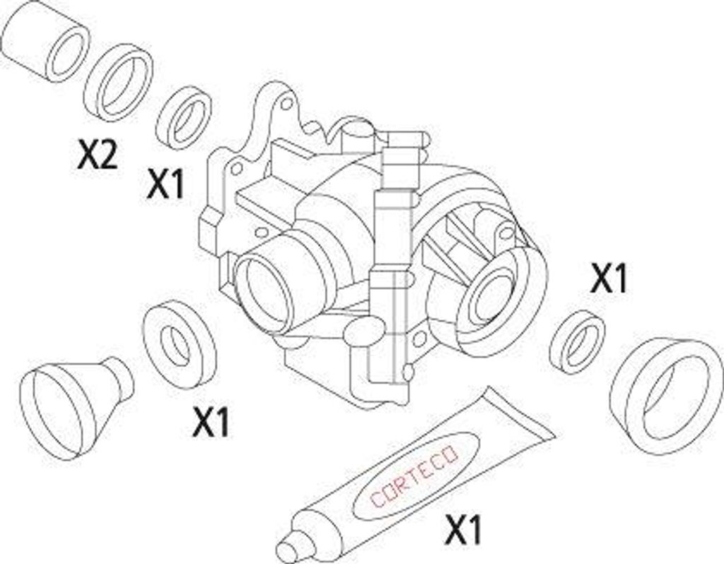 CORTECO 19535954 Dichtungssatz, Differential OE kompatibel mit XC90