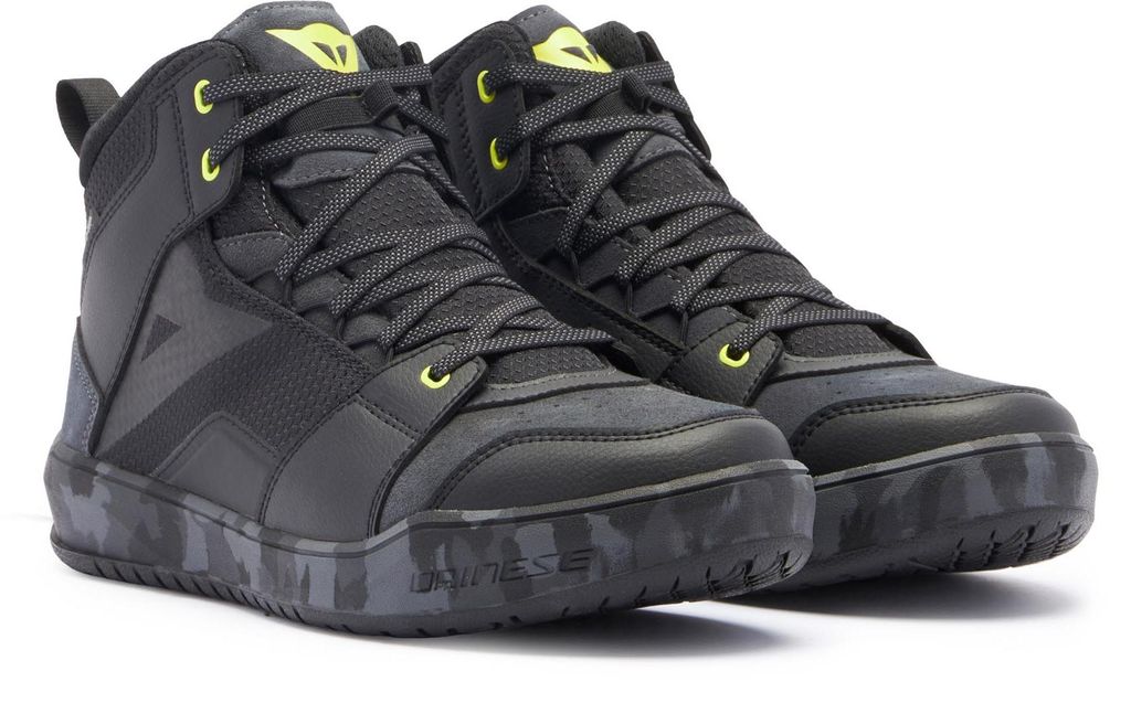 Dainese Suburb D-WP S26 wasserdichte Motorrad Schuhe, schwarz/grau/gelb, 39