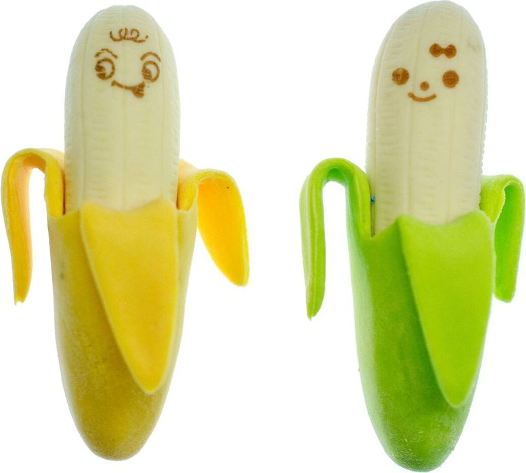 2er Set Bananen Radiergummi Radierer Miniblings 5cm Obst Produktbild 