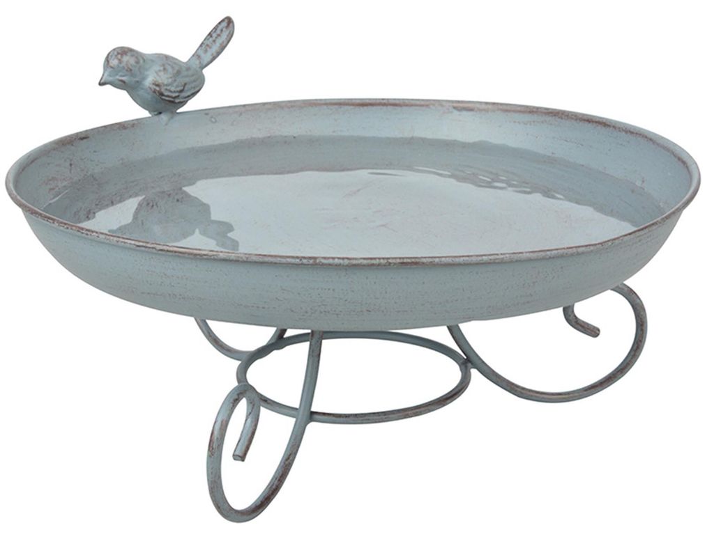 Esschert Design Grey Metal Vogeltränke auf Fuß; FB401; Produktbild 