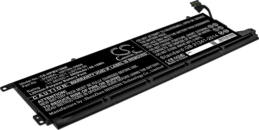 Batteria TECHTEK per HP Omen X 2S 15-DG | Ricambio DX06XL 72.9Wh Alta Qualità