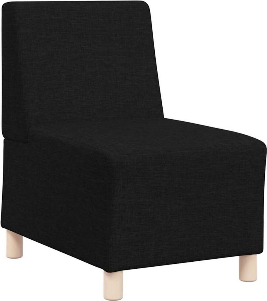 Modulares Sofa ohne Armlehnen Schwarz 55 cm Stoff