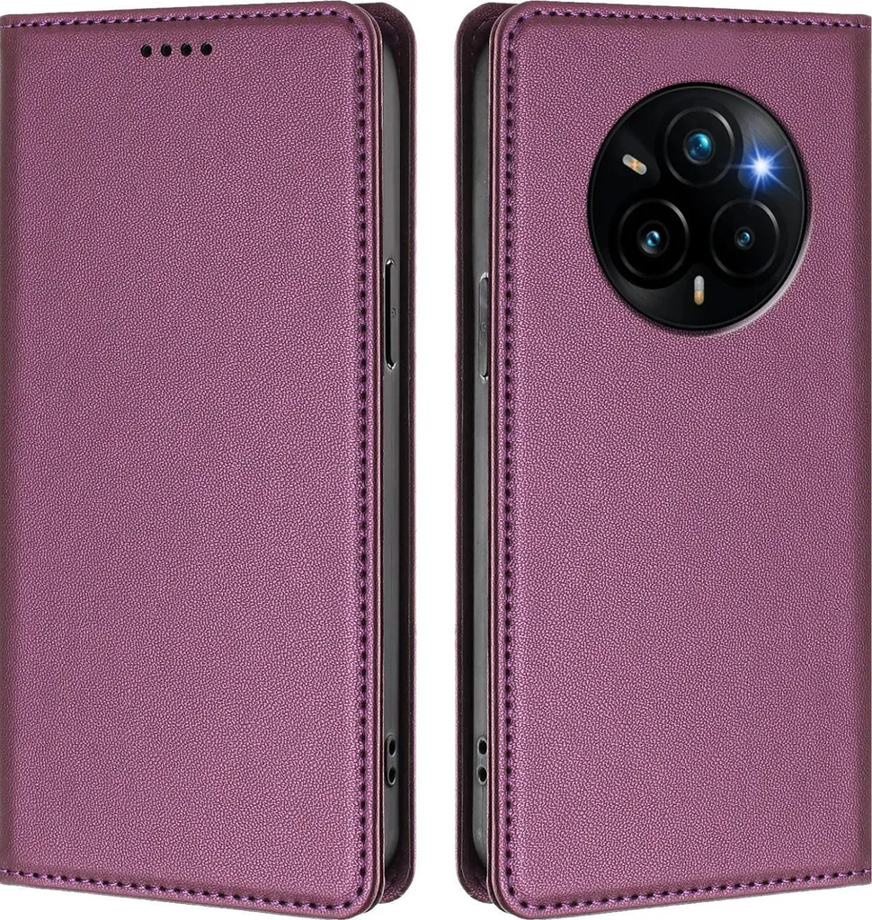 Custodia Portafoglio In Pelle PU Con Carta E Slot Carte Per Oppo Realme 14 Pro Plus 5G – Cover Flip A Libro Con Supporto Stand E Chiusura Magnetica, Viola Glitter