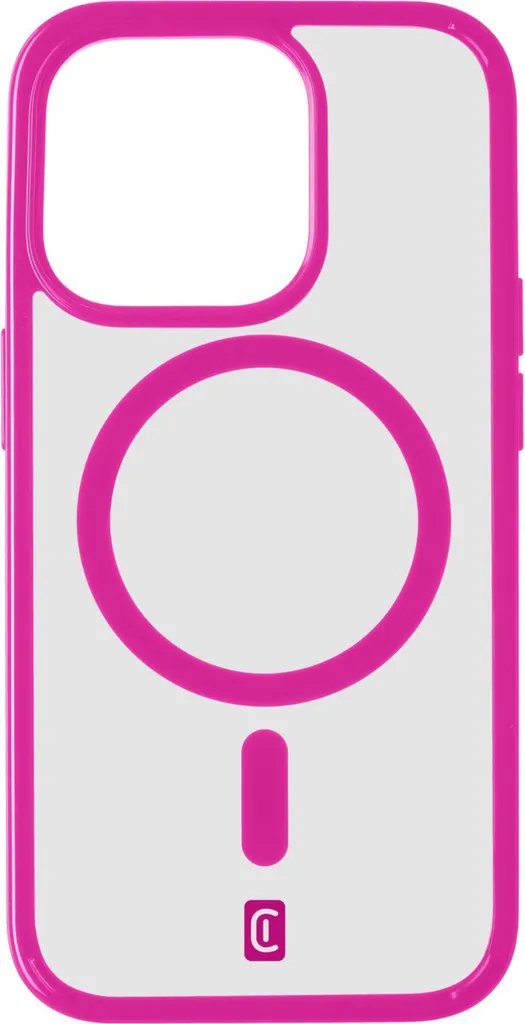 Coque Pop Mag Cellularline pour iPhone 15 Pro - Protection MagSafe Noire