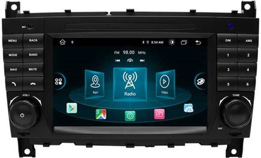 7 Zoll Android 13 Autoradio GPS Navi für Mercedes Benz C Produktbild
