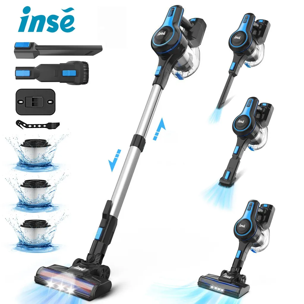 Aspirateur sans Fil INSE N5T Idéal pour Poils d'Animaux et Grande Maison