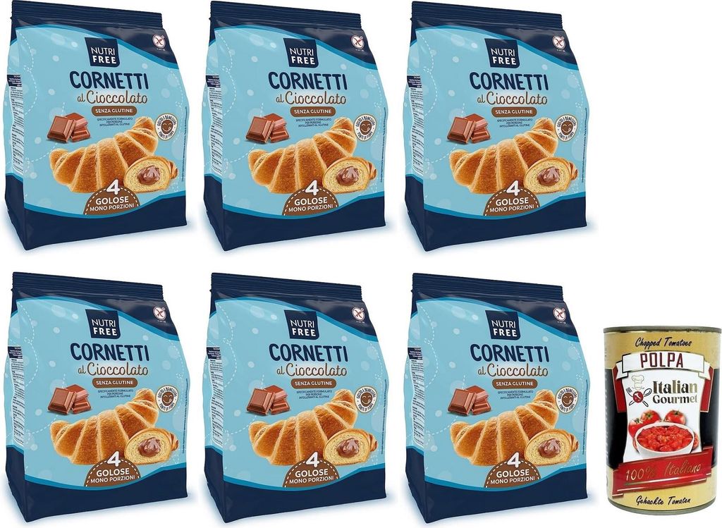 6x Nutrifree Cornetti al Cioccolato,Croissants gefüllt mit Produktbild 