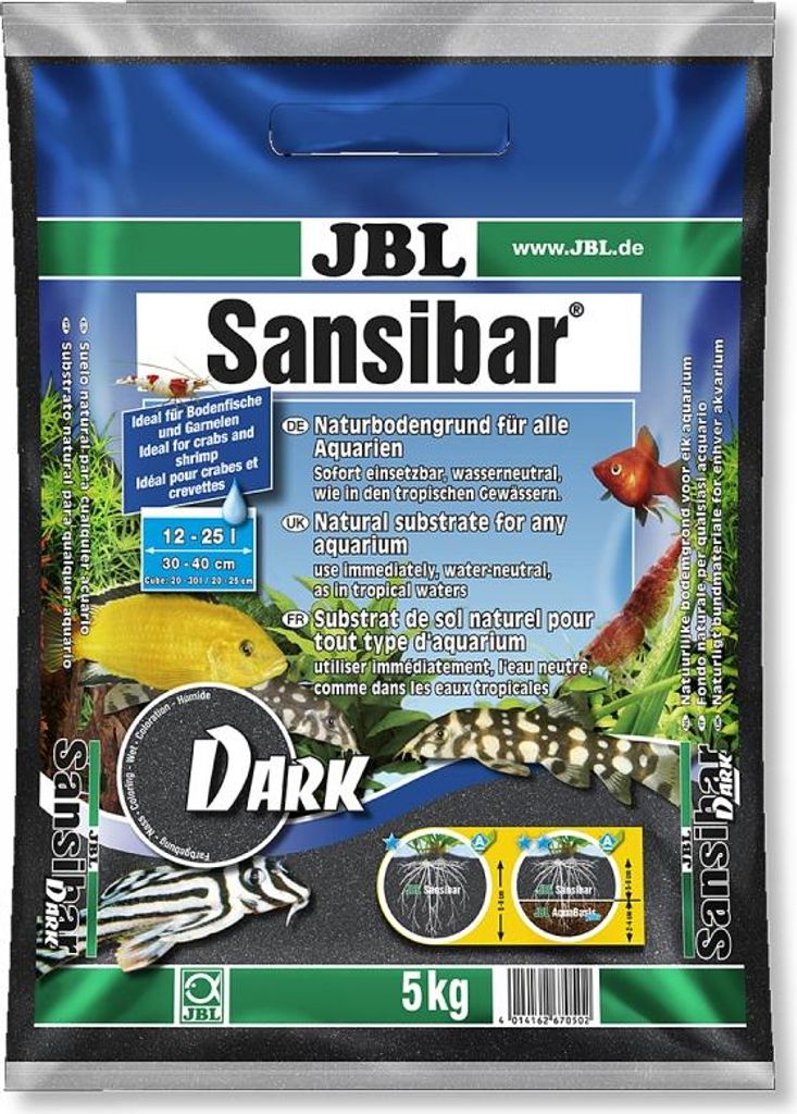 JBL Sansibar Dark 5kg - čierny substrát pre sladkovodné a Obrázok produktu 