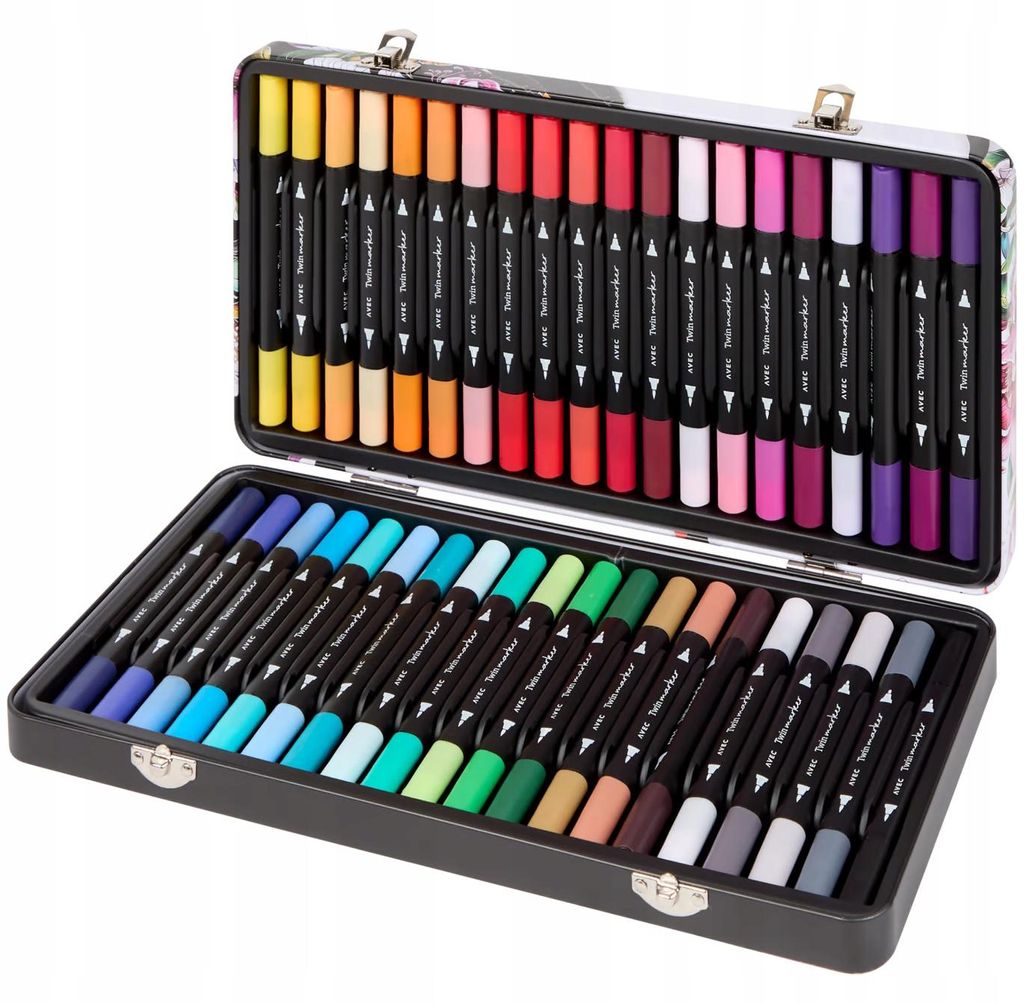 DecoTime AVEC Alkohol Marker 40 Farben Doppelspitz Produktbild 