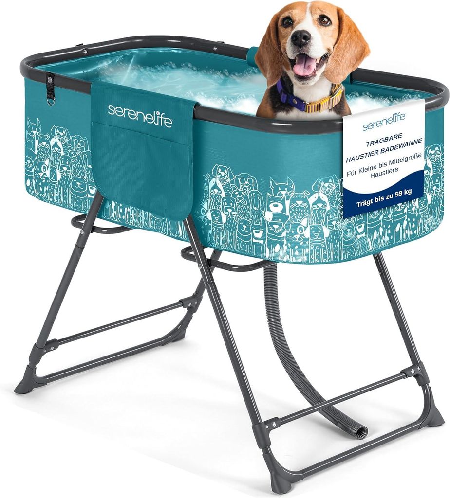 Vasca da bagno per cani SereneLife, vasca rialzata e Immagine del prodotto 