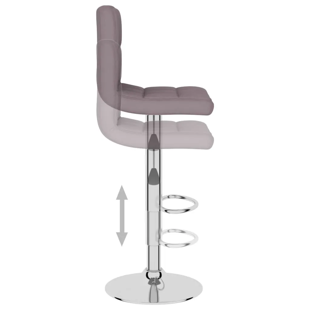vidaXL Coppia Sgabelli Bar Tessuto Tortora | Design Moderno Girevole - 7