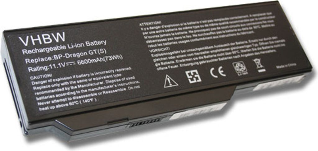 vhbw Akku kompatibel mit ZooStorm 8207, 8207D, 8207I Notebook (6600 mAh, 11,1 V, Li-Ion)