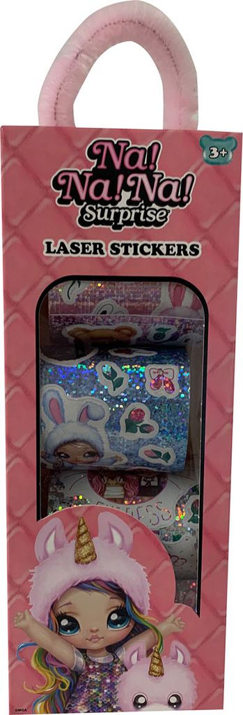 Totum NA!NA!NA! Stickerbox mit Henkel und 4 hübschen Glitzersticker-Bögen, Kreativ-Set, Aufkleber, Sticker