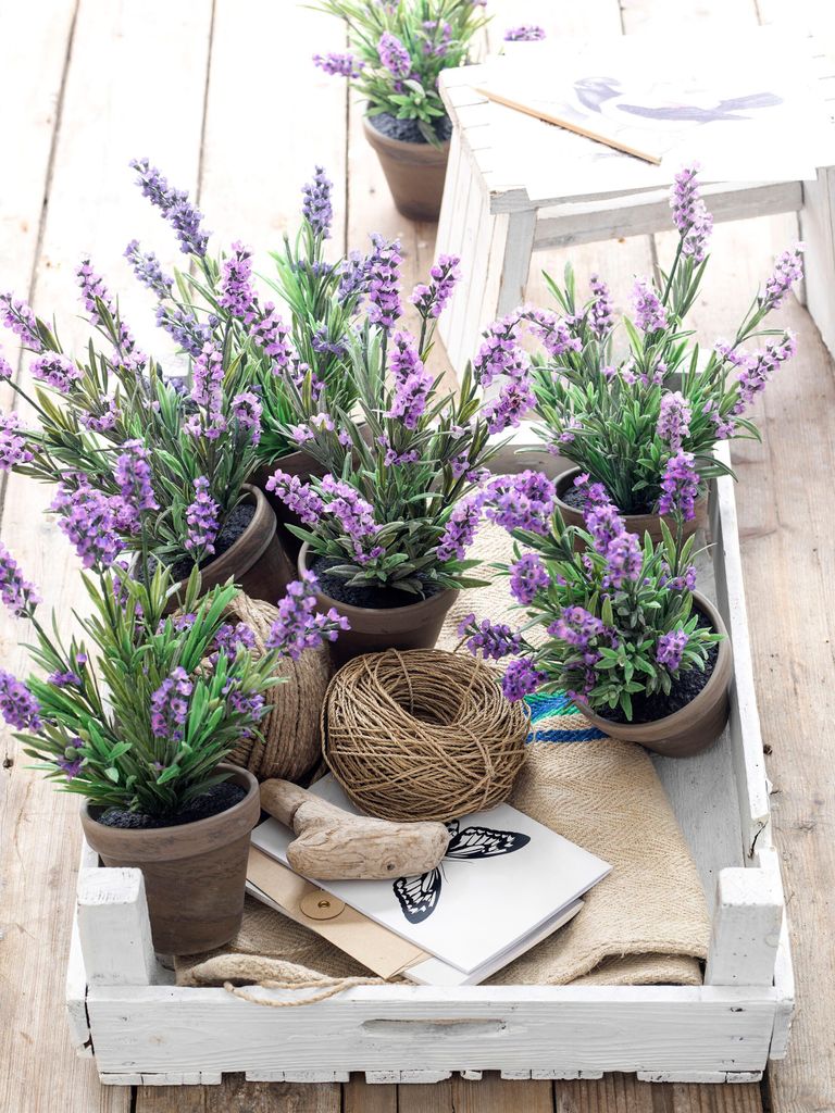 Mica knstlicher Lavendel violett in Topf 33 x 20 cm