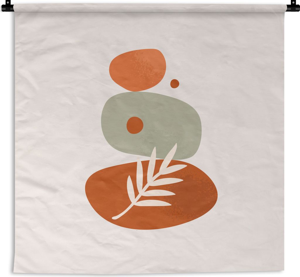 MuchoWow Wandteppich Wandbehang Sommer - Pastell - Steine 150x150 cm Tapisserie Dekoration Wandtuch - Wohnaccessoires - Modernes