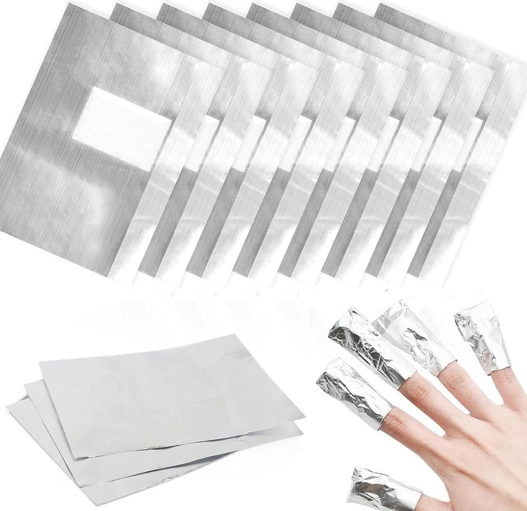 300 Stück Nagellack Remover Wraps, Nail Polish Pads Aluminiumfolie Nagellackentferner Folien einfachen entfernen von Gel