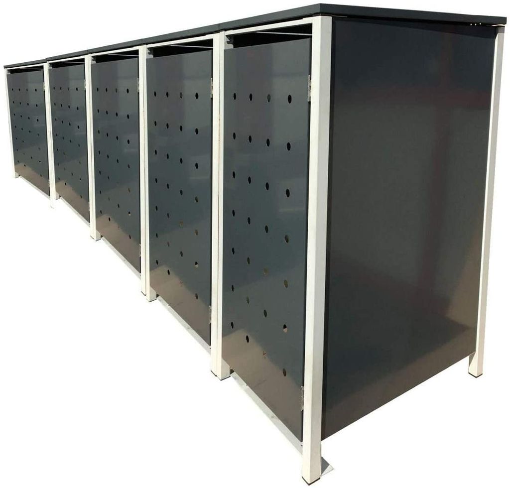 Grau 2 Tailor Mülltonnenboxen Basic für 120 Liter Tonne /Stanzung 2 /Anthrazit 