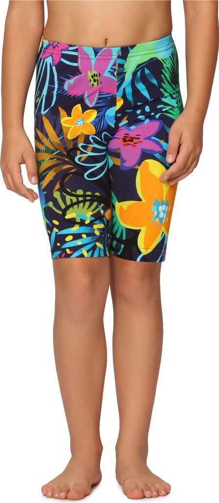 Merry Style Mädchen Kurze Leggings MS10-406(Blau/Vögel Blumen,116)