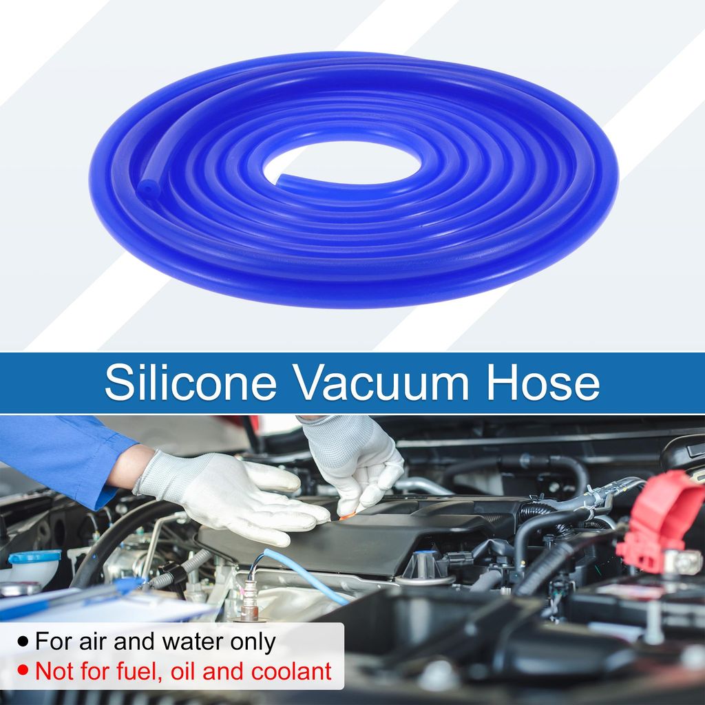 Silikon-Vakuumschlauch Hochtemperatur 16,4 Fuß 1/8" 3mm ID 3,5mm Dicke Automobil-Vakuumschlauch Blau 1 Stück 130PSI Maximaldruck