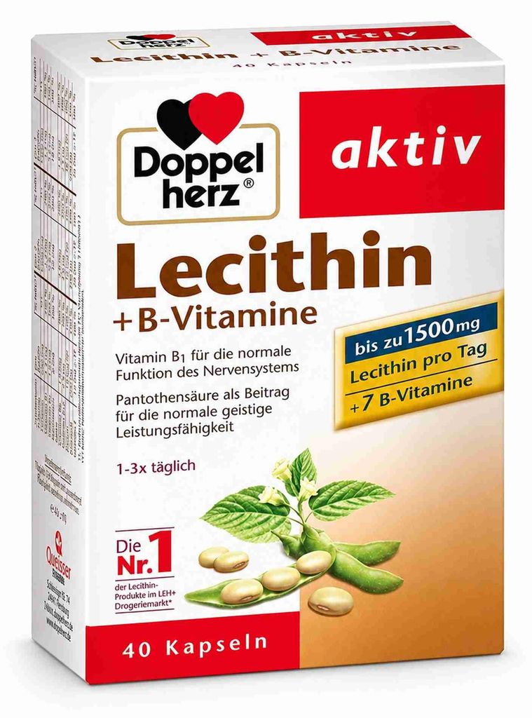 Doppelherz | Lecitina Activa + Vitaminas del grupo B | 40 Imagen del producto 