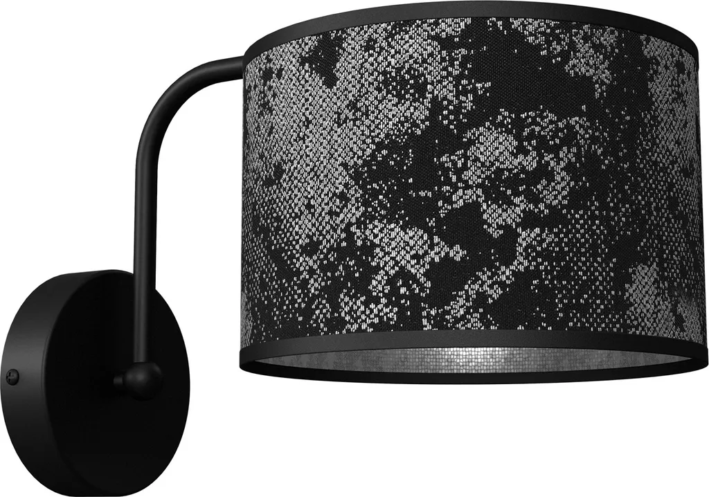 Applique SATINO MLP7323 Milagro Nera/Argento | Illuminazione Glamour E27