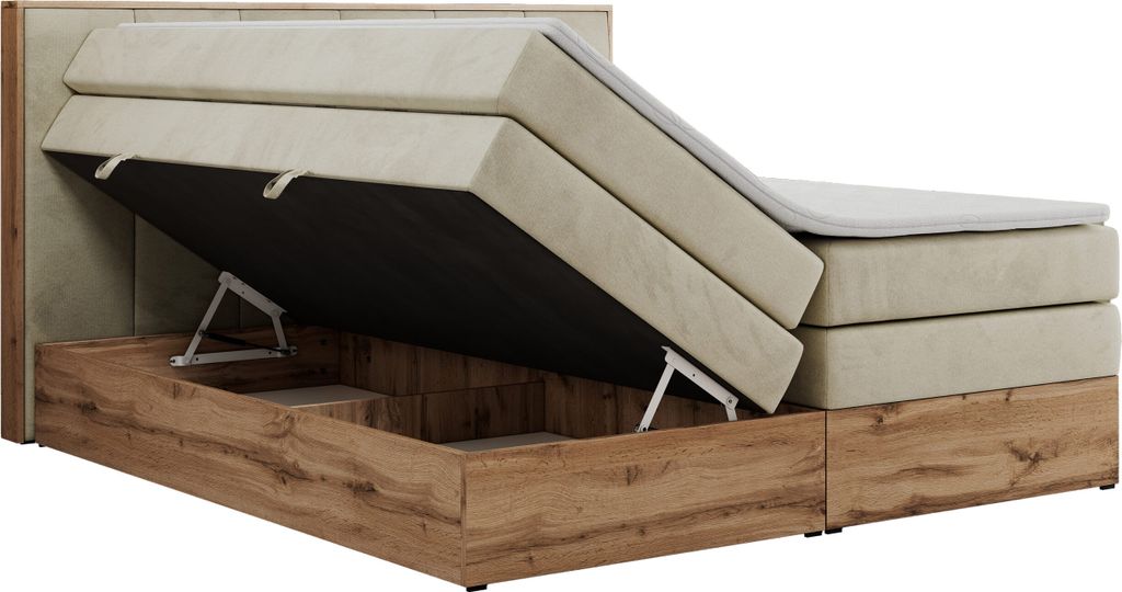 MKS MEBLE Boxspringbett, Doppelbett mit zwei Produktbild 