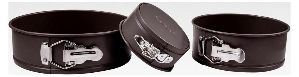 Set von Springformen aus Kohlenstoffstahl mit Antihaftbeschichtung - Leichtes Herauslösen und Reinigen - Spülmaschinenfest