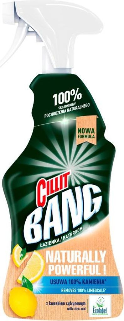 Cillit Bang Naturally Powerful Spray do łazienki z kwaskiem cytrynowym, 750 ml