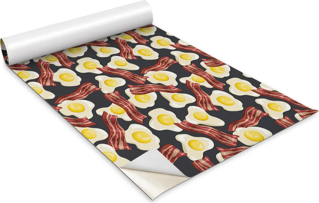 Decorazione Mobili Cucina Autoadesiva 100x50 cm Bacon e Uova