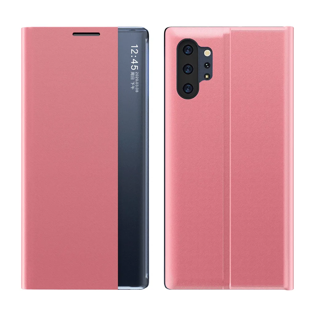 Cover Samsung Note 10 Plus Rosa Slim: Smart Window e Design Pelle - 2