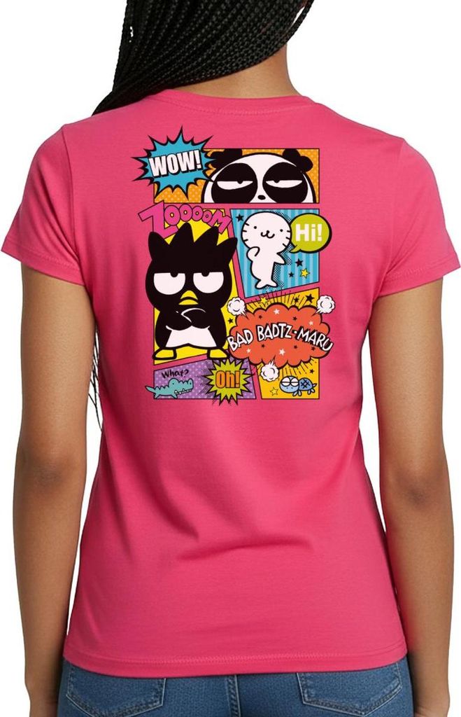 Spreadshirt Bad Badtz-Maru Mit Freunden Im Comic Stil Frauen T-Shirt, XL, Azalea