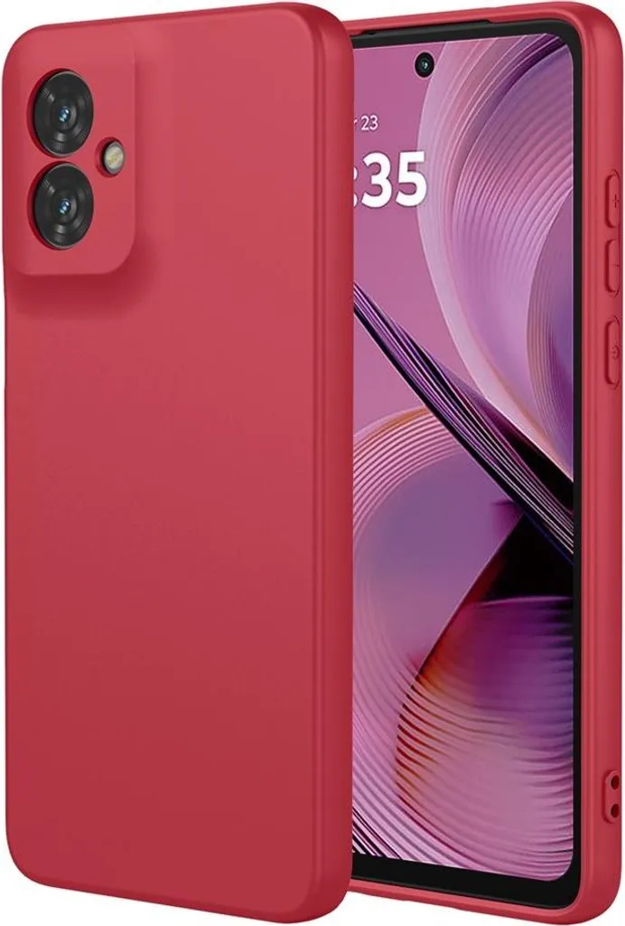 Cover Phonesta Moto G55 Rosso Silicone - Protezione Soft Silk G55 5G