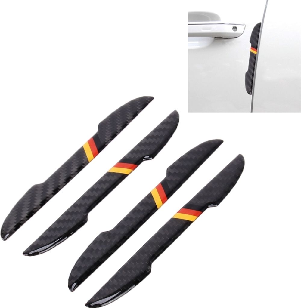 4 in 1 Carbon Fiber Auto Seite Tür Kantenschutz Trims Aufkleber