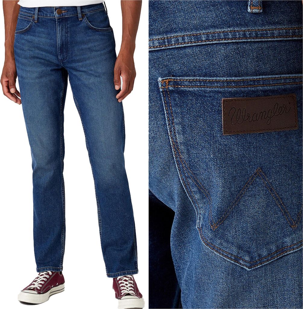 WRANGLER, Herren Jeanshosen, Straight fit, GREENSBORO, W31 L34, Blau, Jeans, baggyjeans, buggy