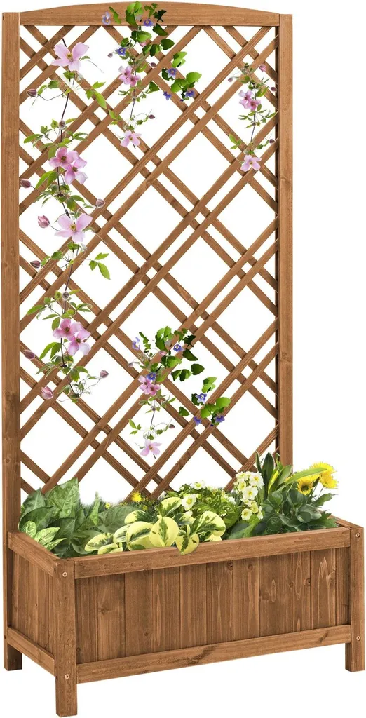 Jardinière treillis pour plantes grimpantes - Solution gain de place